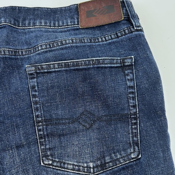 Joseph Abboud Mens Jeans Size Blue Denim 40 X 28 athletic fit dark distressed - Picture 3 of 14